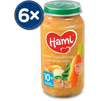 Hami Brambory s kuřetem, mrkví a jemným špenátem 6× 250 g (5900852010712)