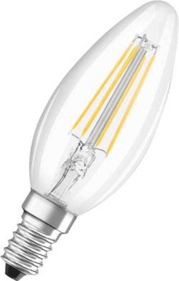 LED OSRAM 230 V, E14, 4 W = 37 W, 99 mm, teplá bílá, čirá, A++ (A++ - E) tvar svíčky vlákno, 1 ks