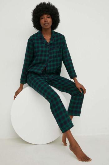 Bavlněné pyžamo Answear Lab zelená barva, bavlněná
