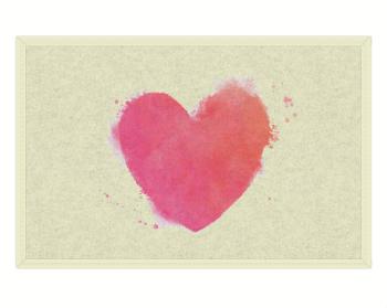 Rohožka watercolor heart