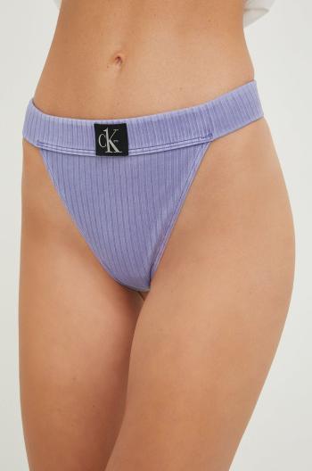 Plavkové kalhotky Calvin Klein fialová barva