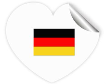 Samolepky srdce - 5 kusů Německo