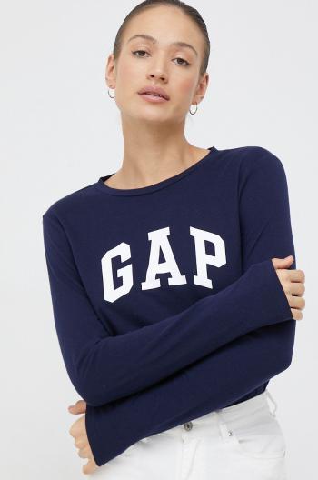 Bavlněné tričko s dlouhým rukávem GAP (2-pack) tmavomodrá barva