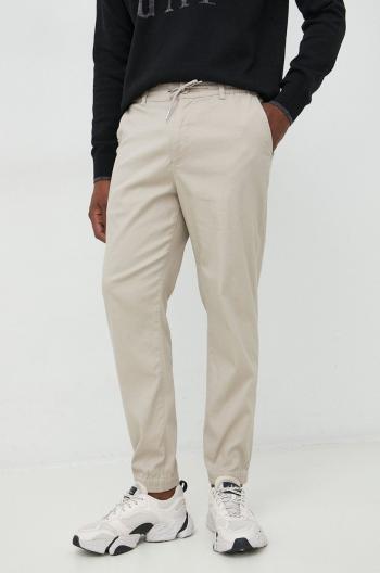 Kalhoty Armani Exchange pánské, béžová barva