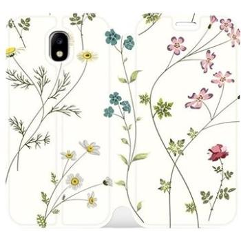 Flipové pouzdro na mobil Samsung Galaxy J5 2017 - MD03S Tenké rostlinky s květy (5903226179961)