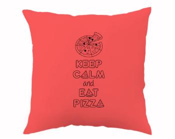 Polštář Keep calm and eat pizza