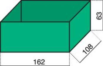 Plastový box na součástky Alutec 624400, 162 x 108 x 63 mm, zelená