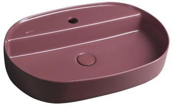 ISVEA INFINITY OVAL keramické umyvadlo na desku, 60x40 cm, maroon red 10NF65060-2R