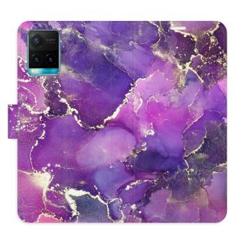 Flipové pouzdro iSaprio - Purple Marble - Vivo Y21 / Y21s / Y33s