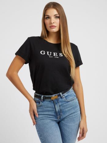Guess dámské černé tričko - L (JBLK)