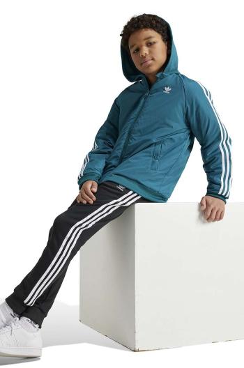 Dětská bomber bunda adidas Originals BOMBERACKET zelená barva, IY0015