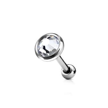 Šperky4U Cartilage piercing do ucha, čirý kámen 5 mm - CP1013-05-C