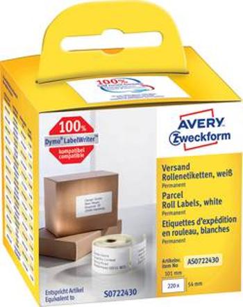 Avery-Zweckform etikety v roli 101 x 54 mm papír bílá 220 ks permanentní AS0722430 přepravní štítky