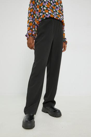 Kalhoty Only dámské, černá barva, jednoduché, high waist