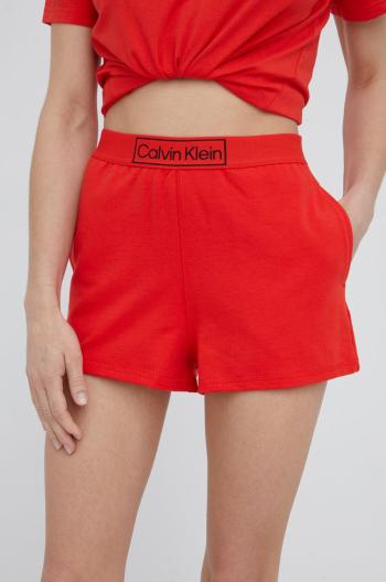 Pyžamové šortky Calvin Klein Underwear dámské, červená barva