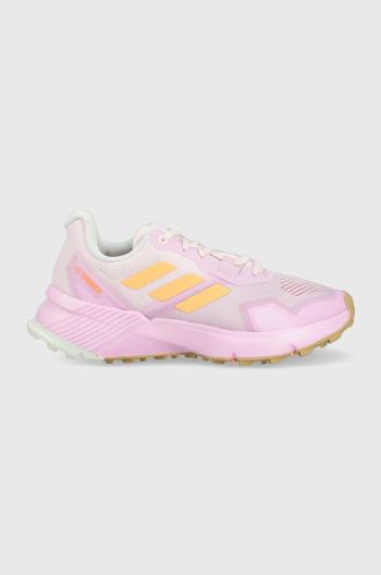 Boty adidas TERREX Soulstride , růžová barva