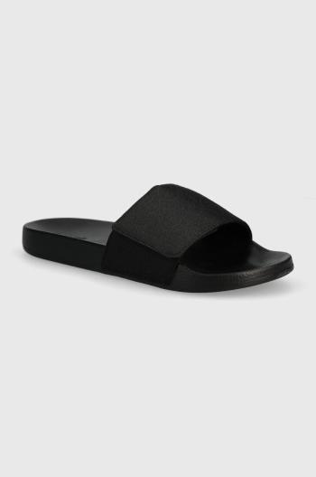 Pantofle Calvin Klein ADJ POOL SLIDE JAQ MONO pánské, černá barva, HM0HM01438