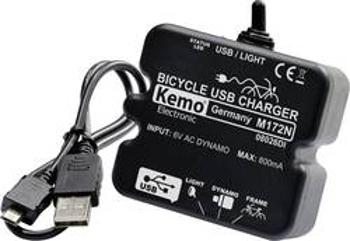 Regulátor nabíjení Kemo M-172N - USB k dynamu jízdního kola, USB, černá