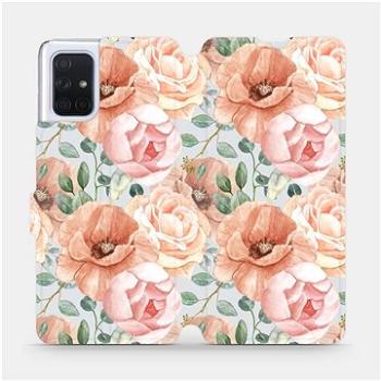 Flip pouzdro na mobil Samsung Galaxy A71 - MP02S Pastelové květy (5903516758685)