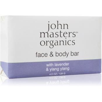 John Masters Organics Lavender & Ylang Ylang hydratační mýdlo na obličej a tělo 128 g