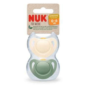 NUK Dudlík pro Nature Latex 0-6 měsíců zelený / krémový 2-pack