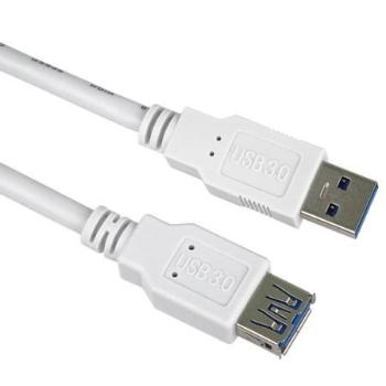 PremiumCord Prodlužovací kabel USB 3.0 Super-speed 5Gbps A-A, MF, 9pin, 0,5m bílá