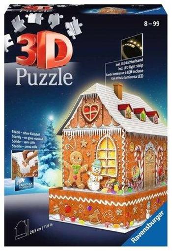 RAVENSBURGER Svítící 3D puzzle Noční edice Perníková chaloupka 216 dílků