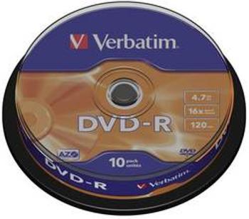 DVD-R 4.7 GB Verbatim 43523, 10 ks, vřeteno