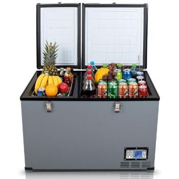 AROSO BCD 100L 12/230V Moderní chladící box / lednice / mraznička, šedá, velikost UNI
