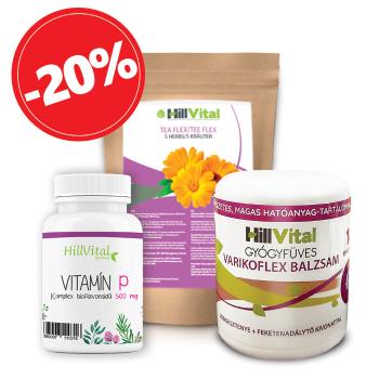 HillVital | Balzám na křečové žíly, vitamíny a čaj - balíček na varixy 500g