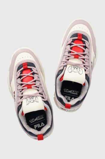 Dětské sneakers boty Fila Disruptor X Tom I Jerry fialová barva