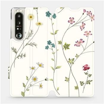 Flip pouzdro na mobil Sony Xperia 1 III - MD03S Tenké rostlinky s květy (5903516725946)