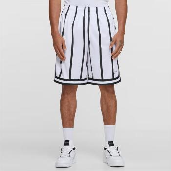 Kraťasy Karl Kani - Small Signature Striped Mesh Shorts white/black - 2XL