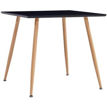 Jídelní stůl černý a dubový 80,5x80,5x73 cm MDF (248308)