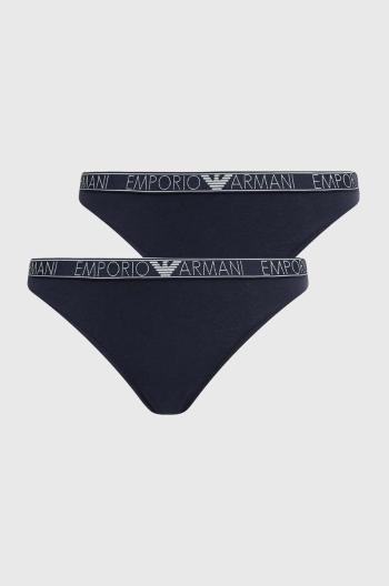 Tanga Emporio Armani Underwear 2-pack tmavomodrá barva, 163333 4R223