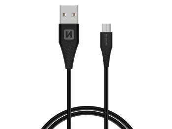 Kabel SWISSTEN 71504303 USB/Micro USB 1,5m Black (delší konektor 9mm)