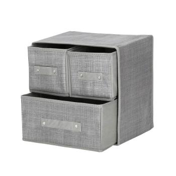 Úložný box se zásuvkami 30x30x29 cm, šedý SPRINGOS HA3031