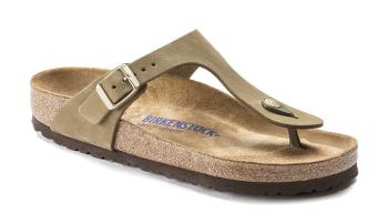 Birkenstock Gizeh SFB Nubuck Faded Khaki Narrow Fit světlehnědé 1019043