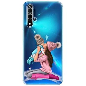 iSaprio Kissing Mom - Brunette and Boy pro Huawei Nova 5T (kmbruboy-TPU3-Nov5T)