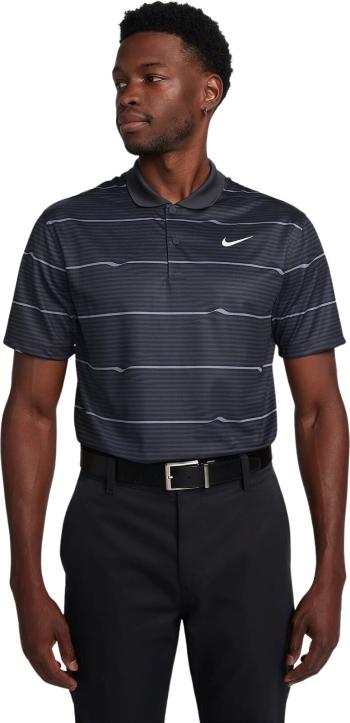 Nike Dri-Fit Victory Ripple Mens Black/Dark Smoke Grey/White S Polo košile