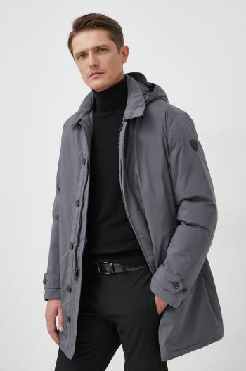 Péřová bunda Polo Ralph Lauren pánská, šedá barva, zimní
