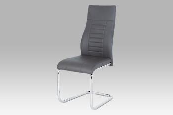 Autronic HC-955 GREY Jídelní židle, šedá koženka / chrom
