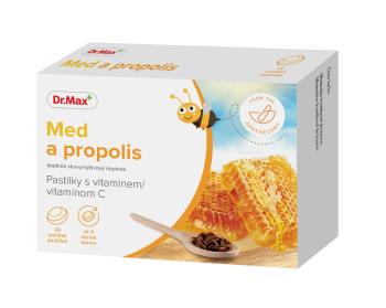 Dr.Max Pastilky Med a propolis 24 pastilek