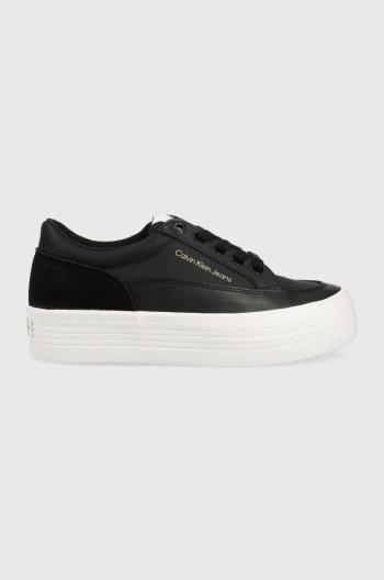 Sneakers boty Calvin Klein Jeans Yw0yw00864 Vulc Flatf Low Cut Mix Material černá barva