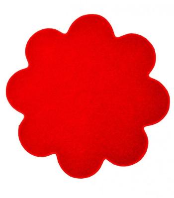 Vopi koberce Květinový koberec Eton červený - 120x120 kytka cm Červená