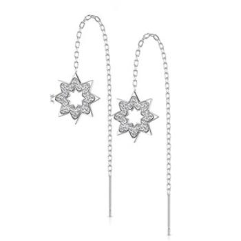Šperky4U Provlékací ocelové náušnice - hvězdy - OPN1828-ST