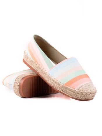 BAREVNÉ PRUHOVANÉ ESPADRILKY OM54141-2P Velikost: 37