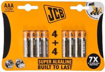 JCB SUPER alkalická baterie LR03, blistr 8 ks