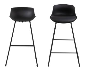 Sada 2 ks − Barová židle Tina – černá