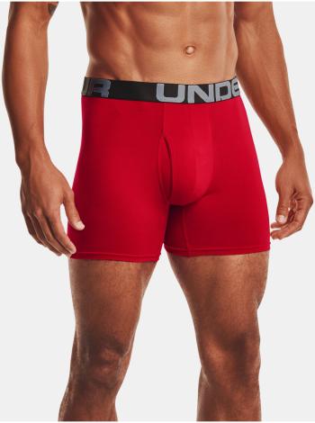 Červené boxerky Under Armour UA Charged Cotton 6in 3 Pack